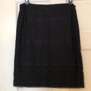 Black lace overlay skirt, size small